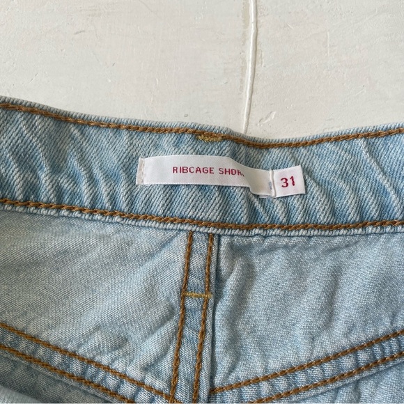 Levi's × Farm Rio RARE Bird of Paradise Parrot Ribcage Jean Shorts Size 31 - Picture 7 of 11